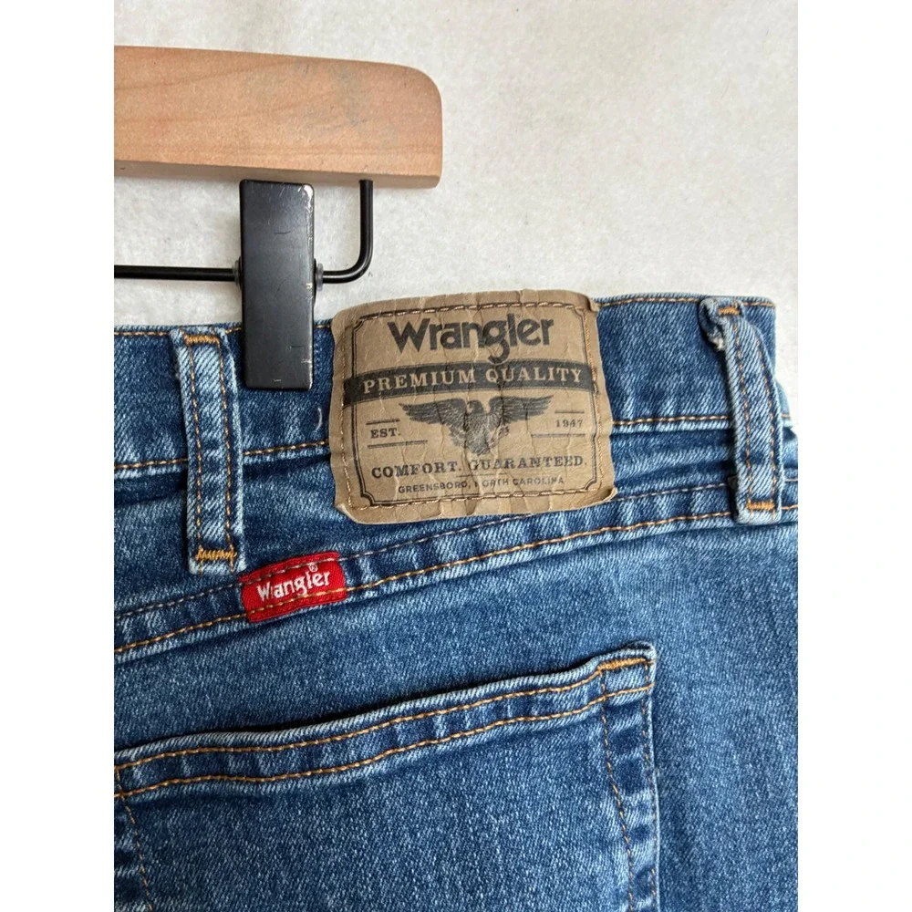 Wrangler Premium Quality Mens Straight Leg Jeans Blue 42x30 1097FXWXD